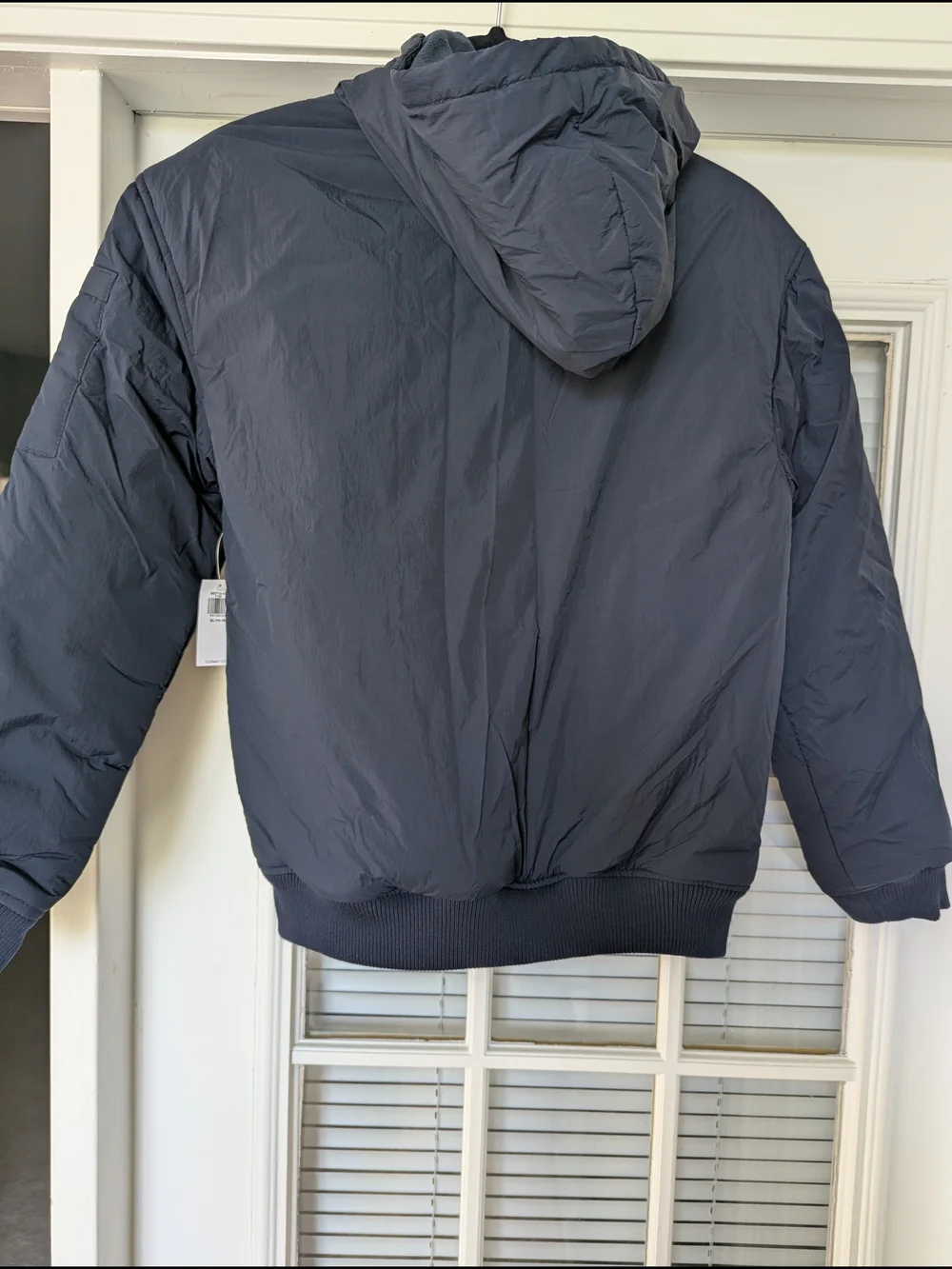 Old Navy Men's Navy Hooded Bomber Jacket